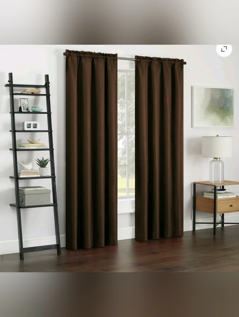 Eclipse Samara Solid Blackout Curtains, Single Curtain Panel, 63 Inch Long Black